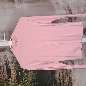 Croft & Barrow Womens Medium Petite Stretch Pink mock neck sweater top